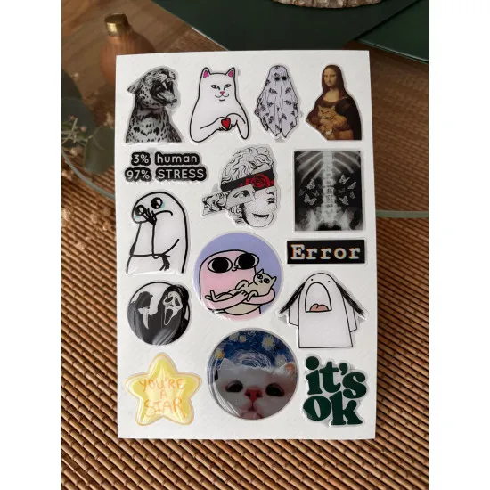 Sanat Premium 3D Görünümlü Göz Alıcı Parlak Kabartmalı Sticker Seti - Telefon Kılıfı Süsü, Etiket P1 Sanat Premium 3D Görünümlü Göz Alıcı Parlak Kabartmalı Sticker Seti - Telefon Kılıfı Süsü, Etiket P1