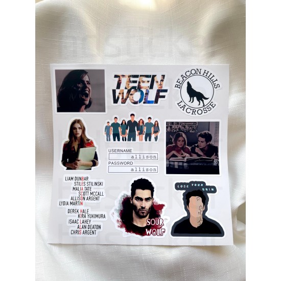 Teen Wolf Film-Dizi Laptop Notebook Tablet Etiket Sticker Set P3