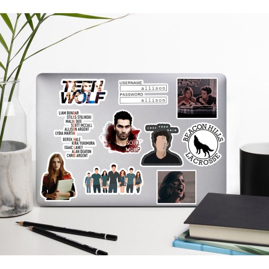 Teen Wolf Film-Dizi Laptop Notebook Tablet Etiket Sticker Set P3