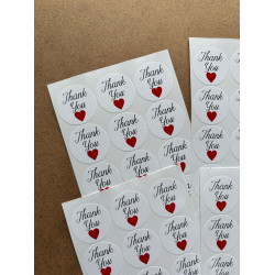 Thank You Sticker 126 Adet 3 Cm Kargo Ambalaj Etiketi Hediyelik Paketleme İşletme Firma Süsü