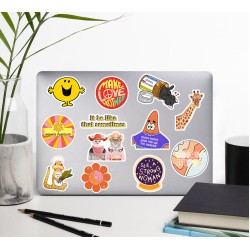 Vsco Turuncu Temalı Motivasyon Ajanda Çıkartma Laptop Valiz Tablet Notebook Etiket Sticker Seti P1