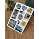 Van Gogh Premium 3D Görünümlü Göz Alıcı Parlak Kabartmalı Sticker Seti - Telefon Kılıfı Süsü, Etiket