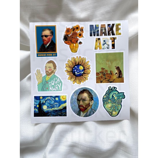 Van Gogh Sanat Art Mental Temalı Laptop Notebook Tablet Etiket Sticker P1