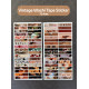 Vintage Washi Tape Sticker Seti - Defter, Ajanda, Bullet Journal ve Scrapbook İçin Retro Etiket Seti