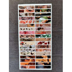 Vintage Washi Tape Sticker Seti - Defter, Ajanda, Bullet Journal ve Scrapbook İçin Retro Etiket Seti