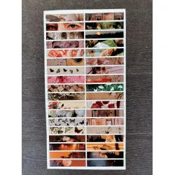 Vintage Washi Tape Sticker Seti - Defter, Ajanda, Bullet Journal ve Scrapbook İçin Retro Etiket Seti