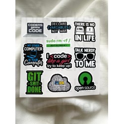 Yazılım & Yazılımcı Software Developer Laptop Notebook Tablet Etiket Sticker Set P46