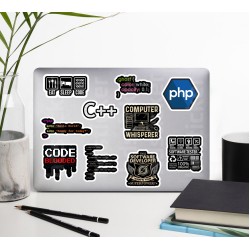 Yazılım & Yazılımcı Software Developer Laptop Notebook Tablet Etiket Sticker Set P47