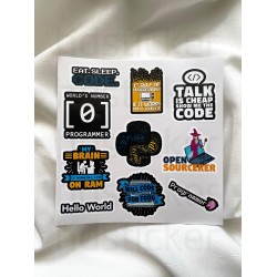 Yazılım & Yazılımcı Laptop Notebook Tablet Etiket Sticker Set P48