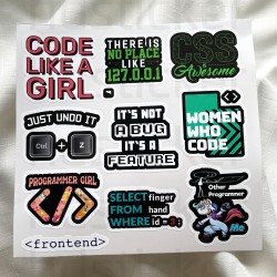 Yazılım & Yazılımcı Software Developer Laptop Notebook Tablet Etiket Sticker Set P50