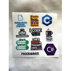 Yazılım & Yazılımcı Laptop Notebook Tablet Etiket Sticker Set P52