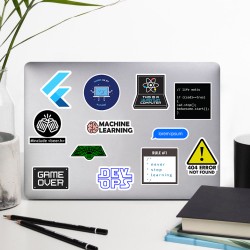 Yazılım & Yazılımcı Software Developer Laptop Notebook Tablet Etiket Sticker P10