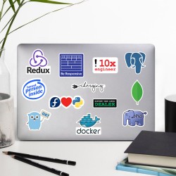 Yazılım & Yazılımcı Software Developer Laptop Notebook Tablet Etiket Sticker P11