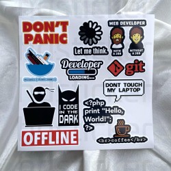 Yazılım & Yazılımcı Software Developer Laptop Notebook Tablet Etiket Sticker P13