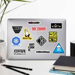 Yazılım & Yazılımcı Software Developer Laptop Notebook Tablet Etiket Sticker P15