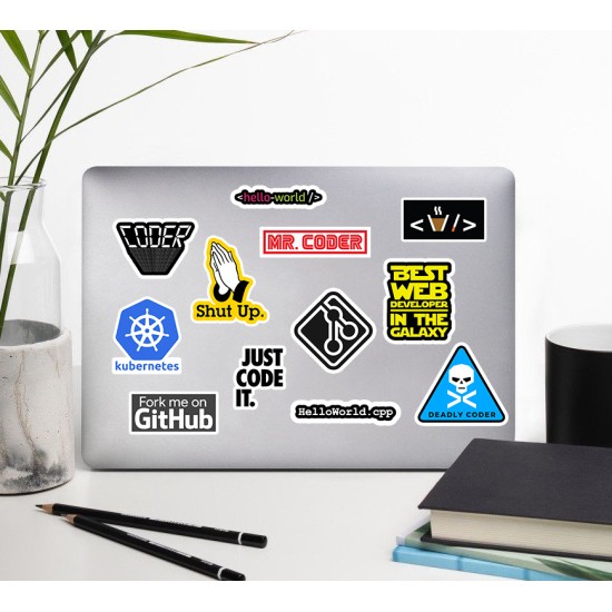 Yazılım & Yazılımcı Laptop Notebook Tablet Sticker P15