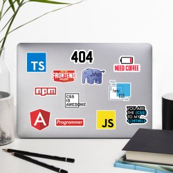 Yazılım & Yazılımcı Software Developer Laptop Notebook Tablet Etiket Sticker P17
