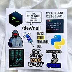 Yazılım & Yazılımcı Software Developer Laptop Notebook Tablet Etiket Sticker P19