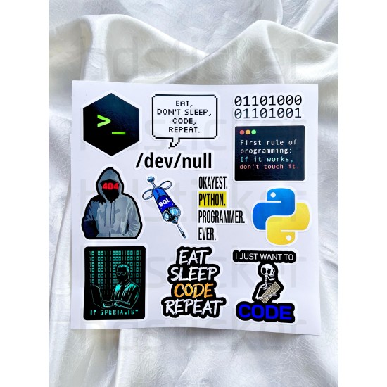 Yazılım & Yazılımcı Software Developer Laptop Notebook Tablet Etiket Sticker P19