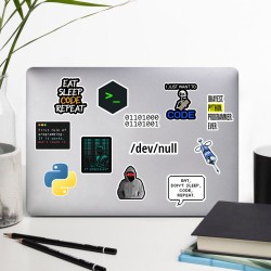 Yazılım & Yazılımcı Software Developer Laptop Notebook Tablet Etiket Sticker P19