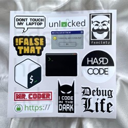 Yazılım & Yazılımcı Software Developer Laptop Notebook Tablet Etiket Sticker P2