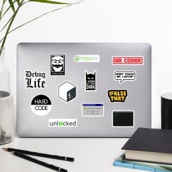Yazılım & Yazılımcı Software Developer Laptop Notebook Tablet Etiket Sticker P2