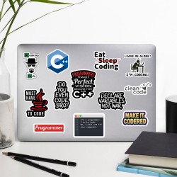 Yazılım & Yazılımcı Software Developer Laptop Notebook Tablet Etiket Sticker P20
