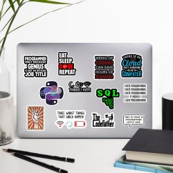 Yazılım & Yazılımcı Software Developer Laptop Notebook Tablet Etiket Sticker P21
