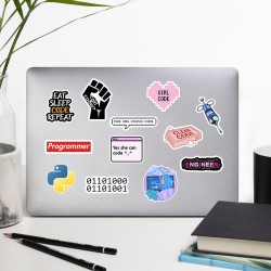 Yazılım & Yazılımcı Software Developer Laptop Notebook Tablet Etiket Sticker P22