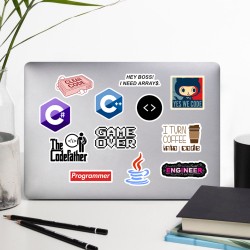 Yazılım & Yazılımcı Software Developer Laptop Notebook Tablet Etiket Sticker P24