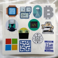 Yazılım & Yazılımcı Software Developer Laptop Notebook Tablet Etiket Sticker P26