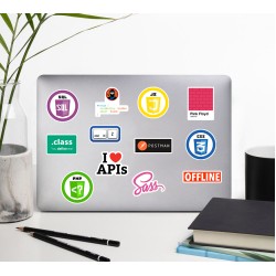 Yazılım & Yazılımcı Software Developer Laptop Notebook Tablet Etiket Sticker P28