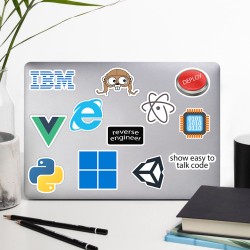 Yazılım & Yazılımcı Software Developer Laptop Notebook Tablet Etiket Sticker P29