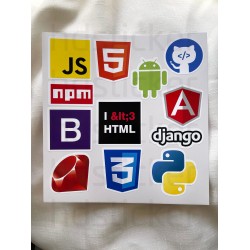 Yazılım & Yazılımcı Software Developer Laptop Notebook Tablet Etiket Sticker P3
