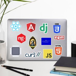 Yazılım & Yazılımcı Software Developer Laptop Notebook Tablet Etiket Sticker P32