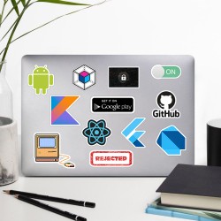 Yazılım & Yazılımcı Software Developer Laptop Notebook Tablet Etiket Sticker P33