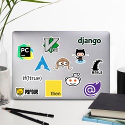 Yazılım & Yazılımcı Software Developer Laptop Notebook Tablet Etiket Sticker P37