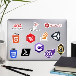 Yazılım & Yazılımcı Software Developer Laptop Notebook Tablet Etiket Sticker P39