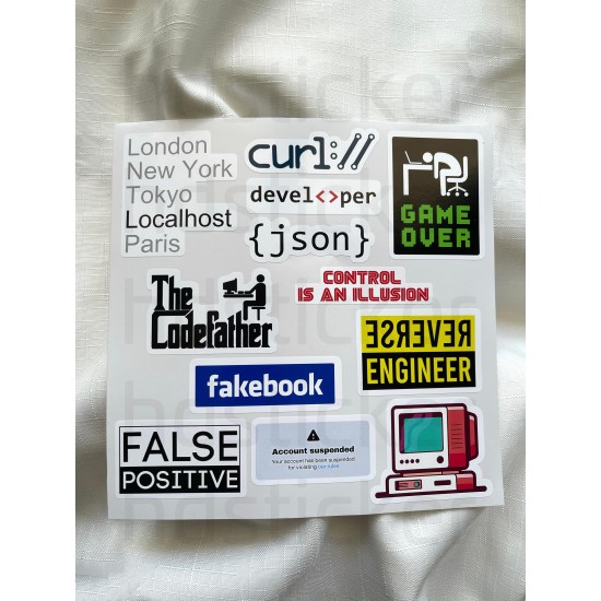 Yazılım & Yazılımcı Software Developer Laptop Notebook Tablet Etiket Sticker P4