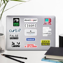 Yazılım & Yazılımcı Software Developer Laptop Notebook Tablet Etiket Sticker P4