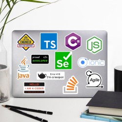 Yazılım & Yazılımcı Software Developer Laptop Notebook Tablet Etiket Sticker P5