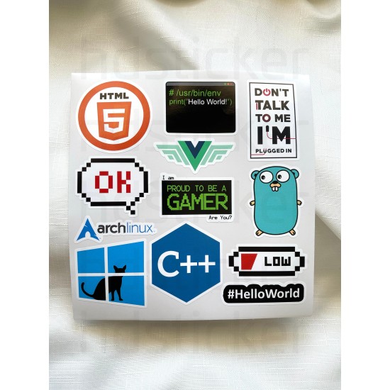 Yazılım & Yazılımcı Software Developer Laptop Notebook Tablet Etiket Sticker P9