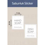 Yıkanabilir 2 Adet Hand Dish Soap Sıvı El Sabun Şişe Sticker Etiket P2