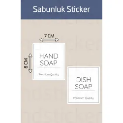 Yıkanabilir 2 Adet Hand Dish Soap Sıvı El Sabun Şişe Sticker Etiket P2