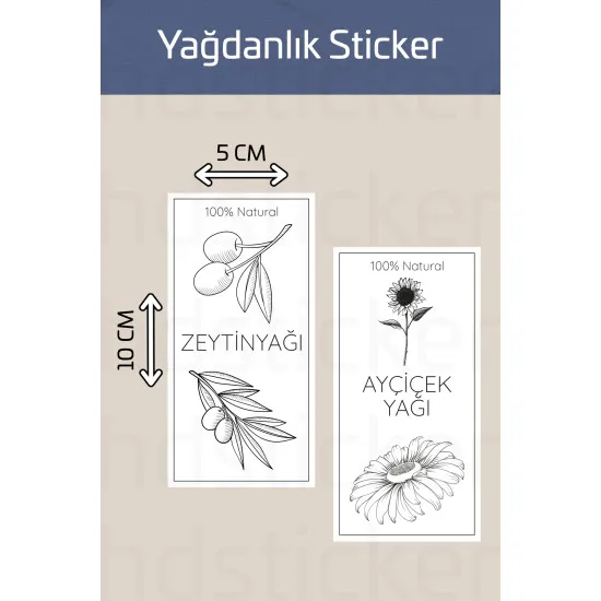 Yıkanabilir 2 Adet Yağdanlık Yağlık Zeytinyağı Ayçiçek Yağı Şişe Sticker Etiket P1 Yıkanabilir 2 Adet Yağdanlık Yağlık Zeytinyağı Ayçiçek Yağı Şişe Sticker Etiket P1