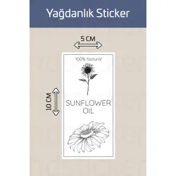 Yıkanabilir 2 Adet Yağdanlık Yağlık Zeytinyağı Ayçiçek Yağı Şişe Sticker Etiket P2