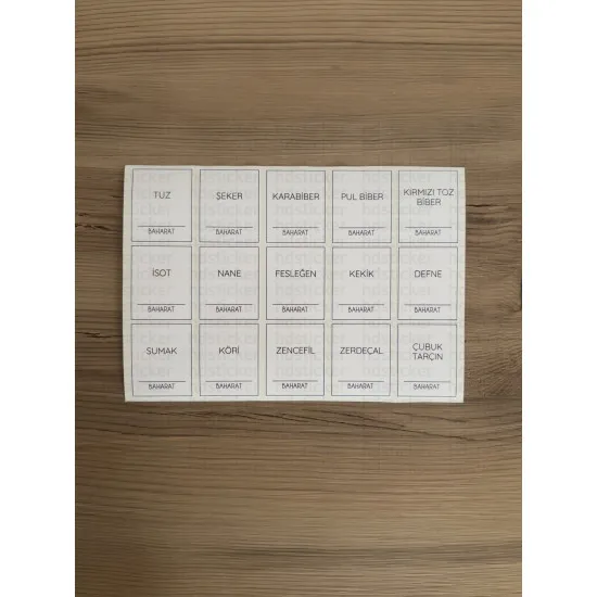 Yıkanabilir 45 Adet Baharat Kavanoz Saklama Kabı Etiketi Sticker Düzenleyici Erzak P2 Yıkanabilir 45 Adet Baharat Kavanoz Saklama Kabı Etiketi Sticker Düzenleyici Erzak P2