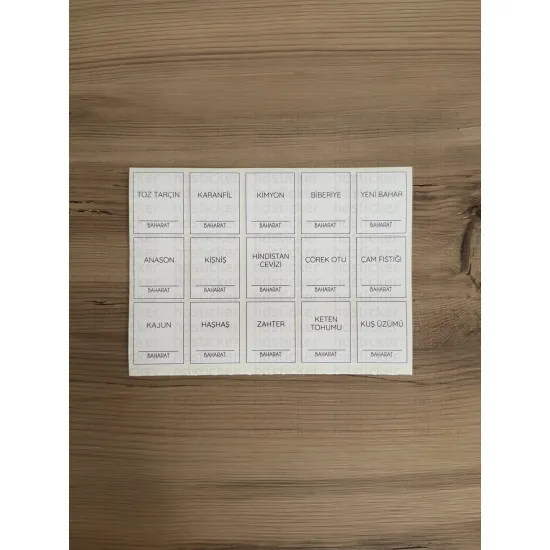 Yıkanabilir 45 Adet Baharat Kavanoz Saklama Kabı Etiketi Sticker Düzenleyici Erzak P2 Yıkanabilir 45 Adet Baharat Kavanoz Saklama Kabı Etiketi Sticker Düzenleyici Erzak P2