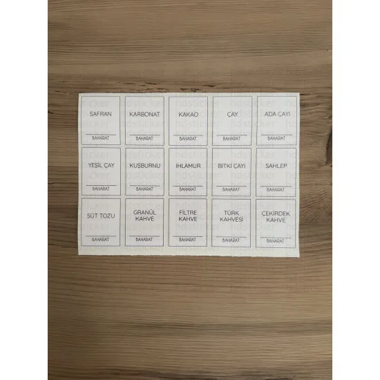 Yıkanabilir 45 Adet Baharat Kavanoz Saklama Kabı Etiketi Sticker Düzenleyici Erzak P2 Yıkanabilir 45 Adet Baharat Kavanoz Saklama Kabı Etiketi Sticker Düzenleyici Erzak P2