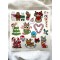 Yılbaşı Yeni Yıl Noel Temalı Cam Pencere Duvar Çocuk Odası Süsleme Sticker Seti Etiket Paket 2